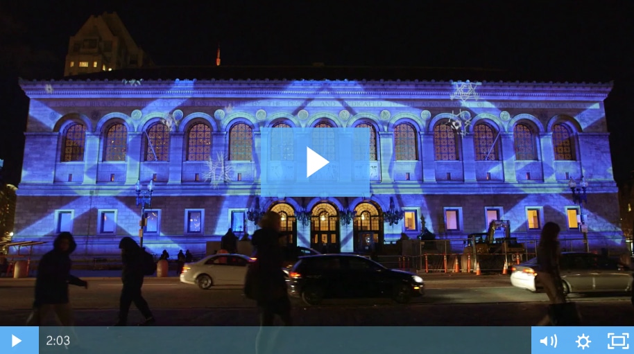 Projection Mapping on the Boston Public Library